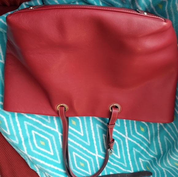 Vintage Dooney & Bourke Large Leather Florentine Leather Tote - Picture 13 of 14